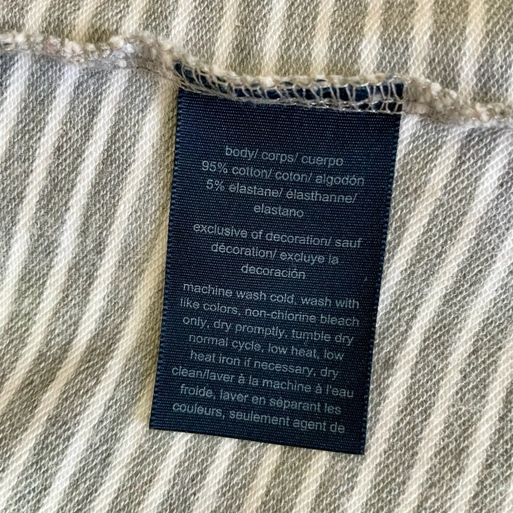 Tommy Hilfiger Military Style Gray White Stripe Blazer Medium - Picture 5 of 6